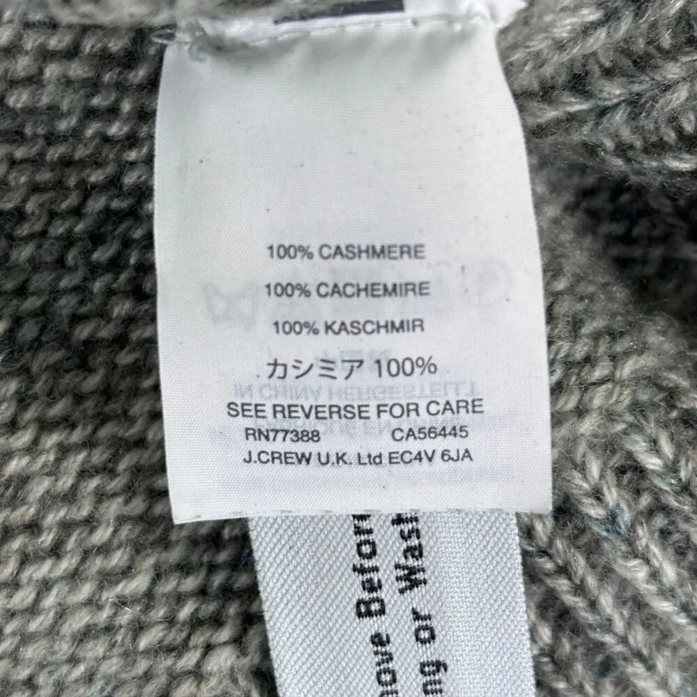 J.Crew Collection Women's XS Italian Cashmere Gray Turtleneck Sweater Dress
